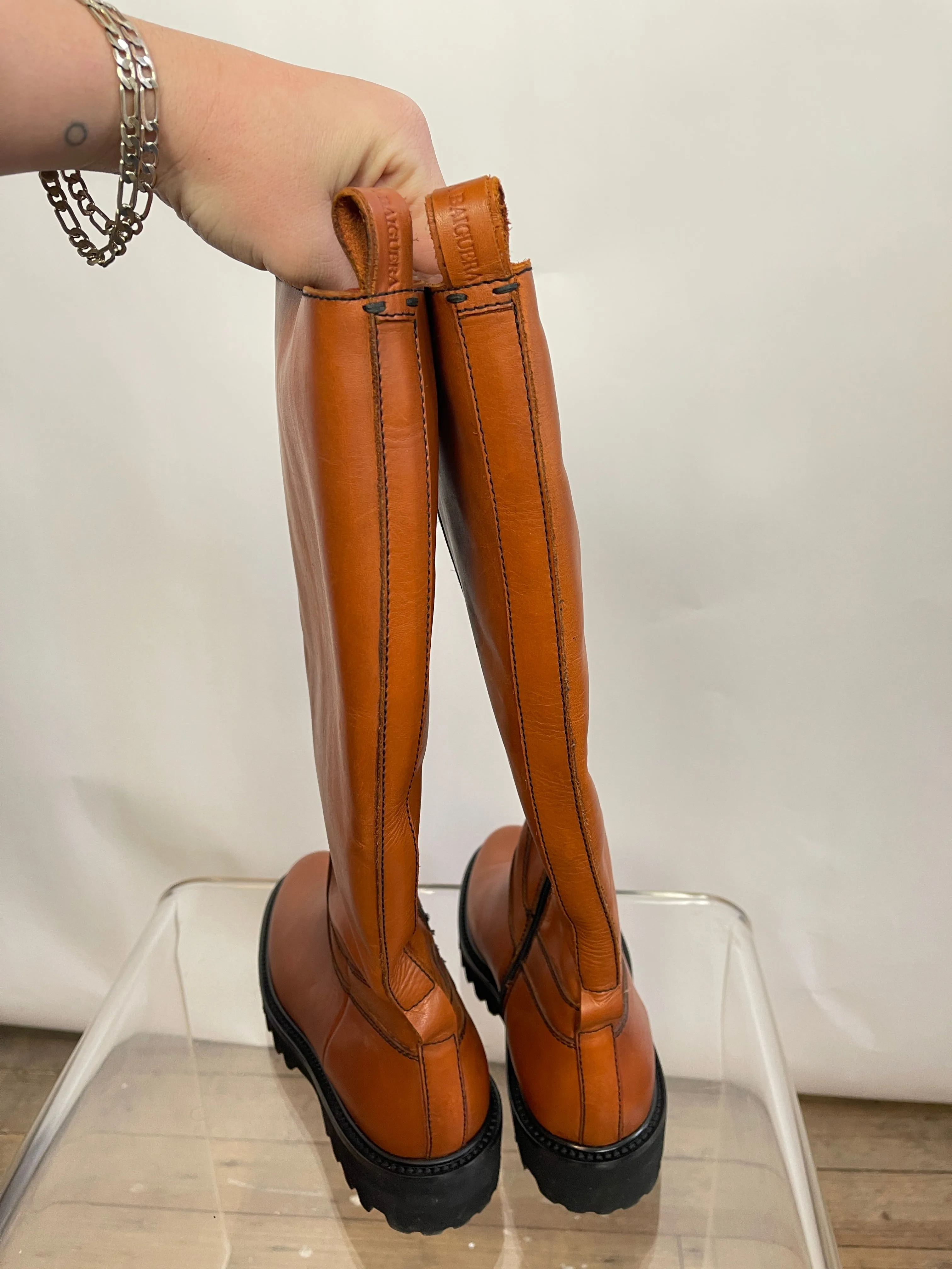 Anna Baiguera Tall Boots in Size 39 - Leather Knee-High Womens Winter Footwear