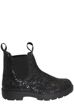 Black Glitter Ankle Boots