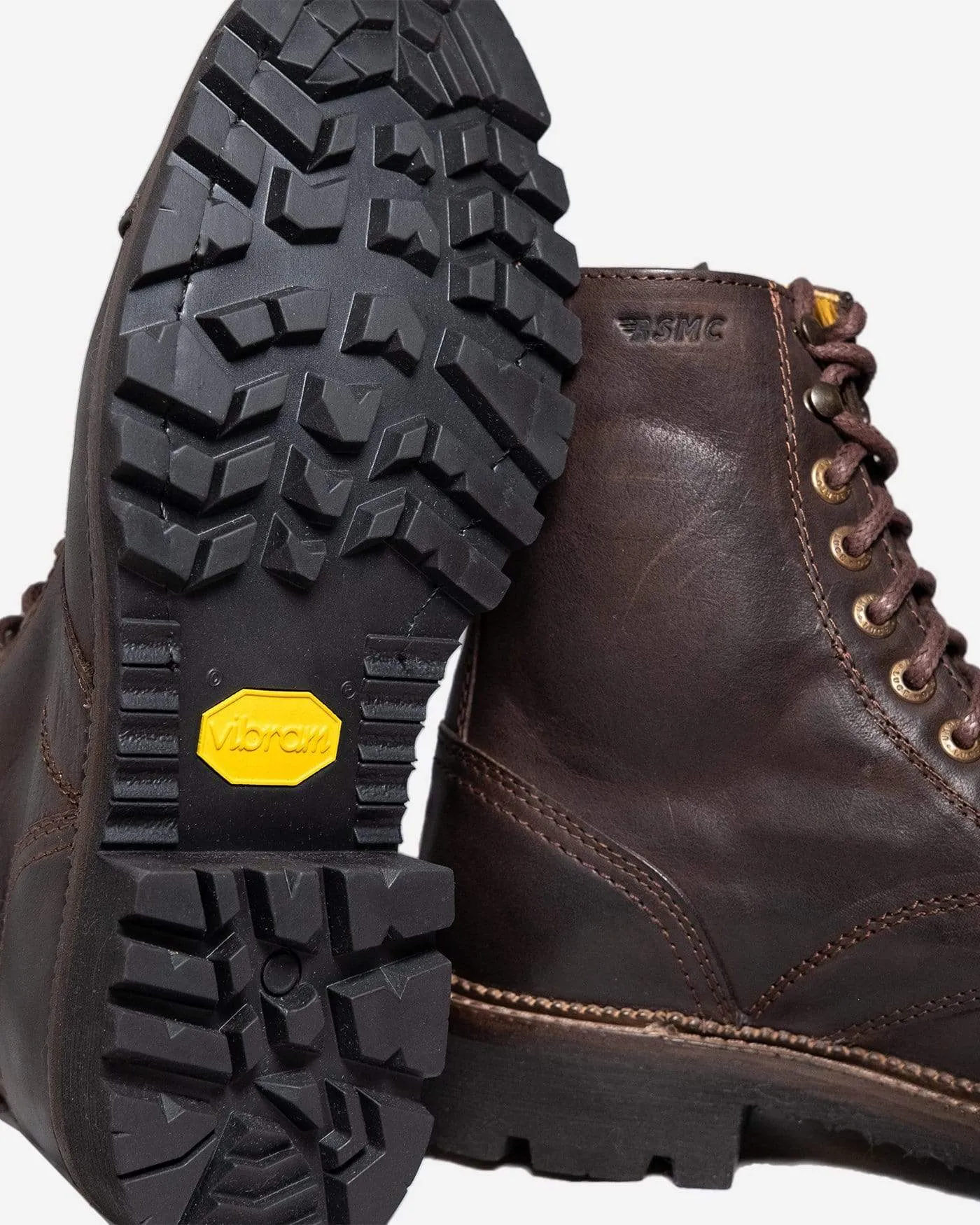 BSMC x Umberto Luce Luxury Coffee Brown Leather Boots for Men