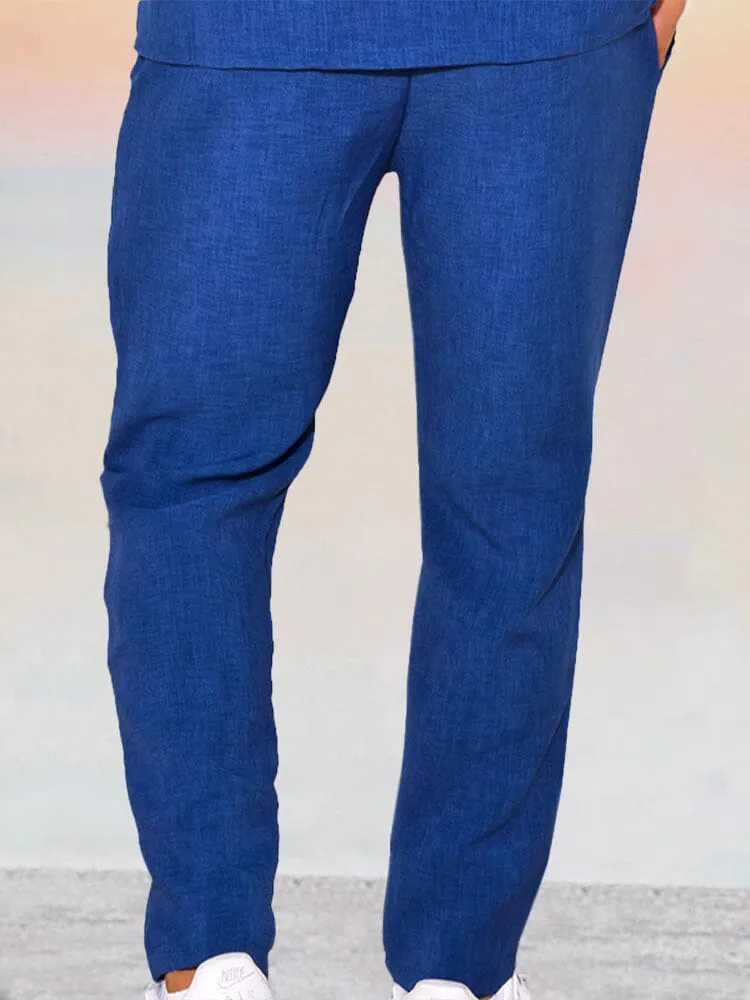 Stylish Casual Solid Color 2-Piece Outfit Set