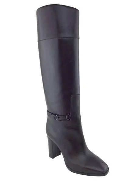 Christian Louboutin Black Leather Mervillon 85 Knee Boots Size 6/EU 36