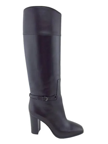 Christian Louboutin Black Leather Mervillon 85 Knee Boots Size 6/EU 36