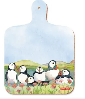 Emma Ball Sea Thrift Puffins Mini Chopping Board