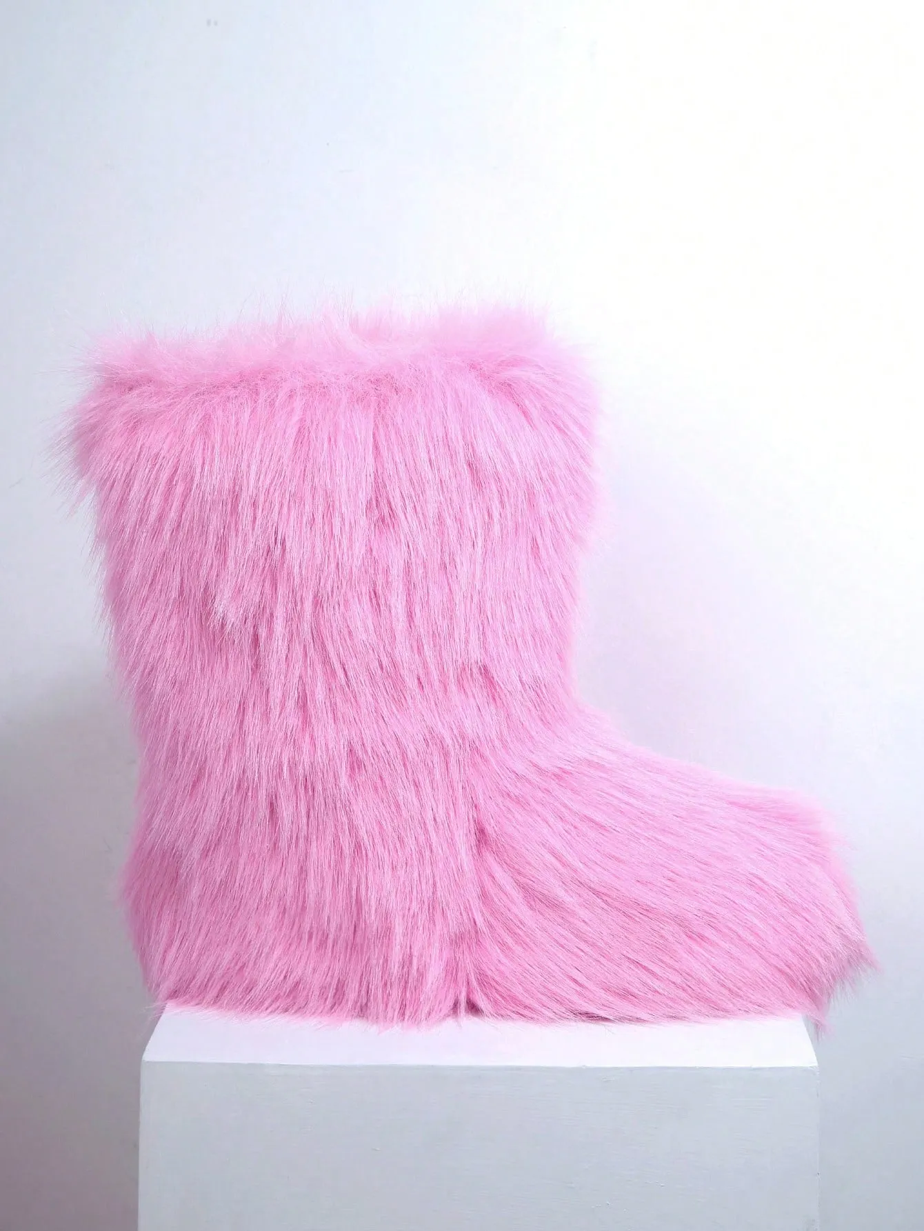 Cozy Womens Fuzzy Slip-On Boots - Warm and Stylish Footwear