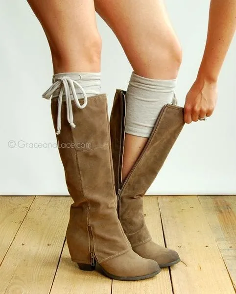 Grace & Lace Jersey Tie Boot Cuffs