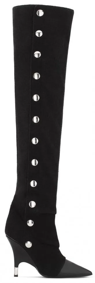 Harper Over-the-Knee Boots, Black Leather