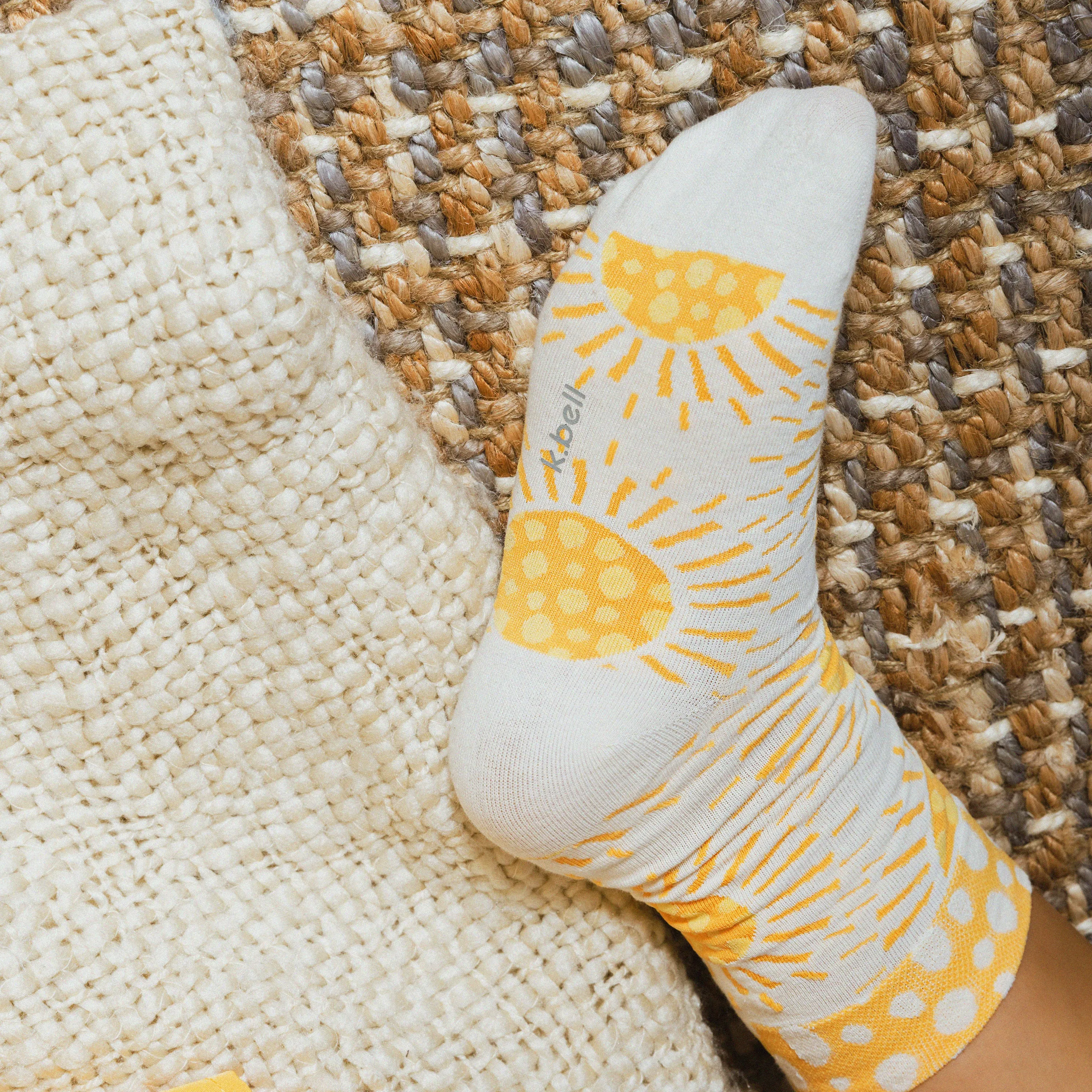 K.Bell Women's Boho Sun Spots Crew Sock