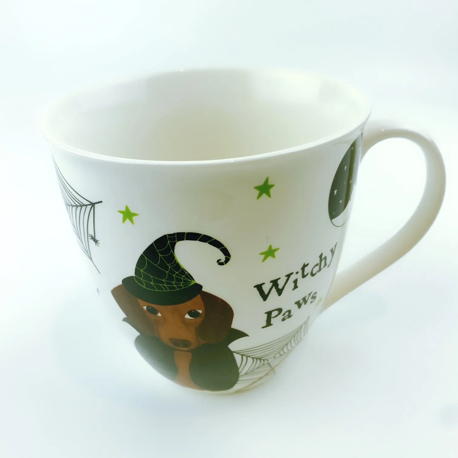 Charming Milly Green Halloween Witchy Paws Dachshund Coffee Mug & Cozy Sock Gift Set - Perfect for Dog Lovers