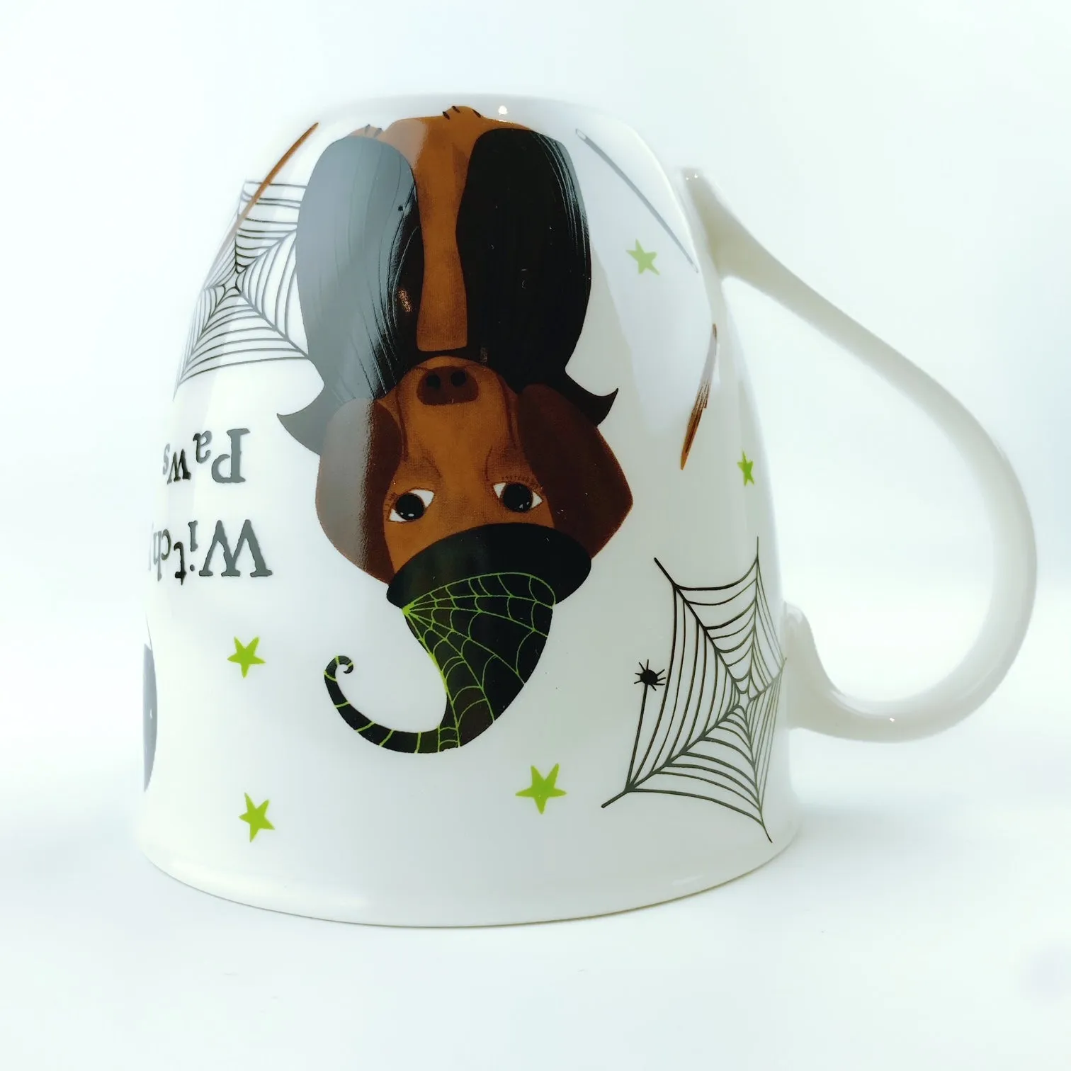 Charming Milly Green Halloween Witchy Paws Dachshund Coffee Mug & Cozy Sock Gift Set - Perfect for Dog Lovers