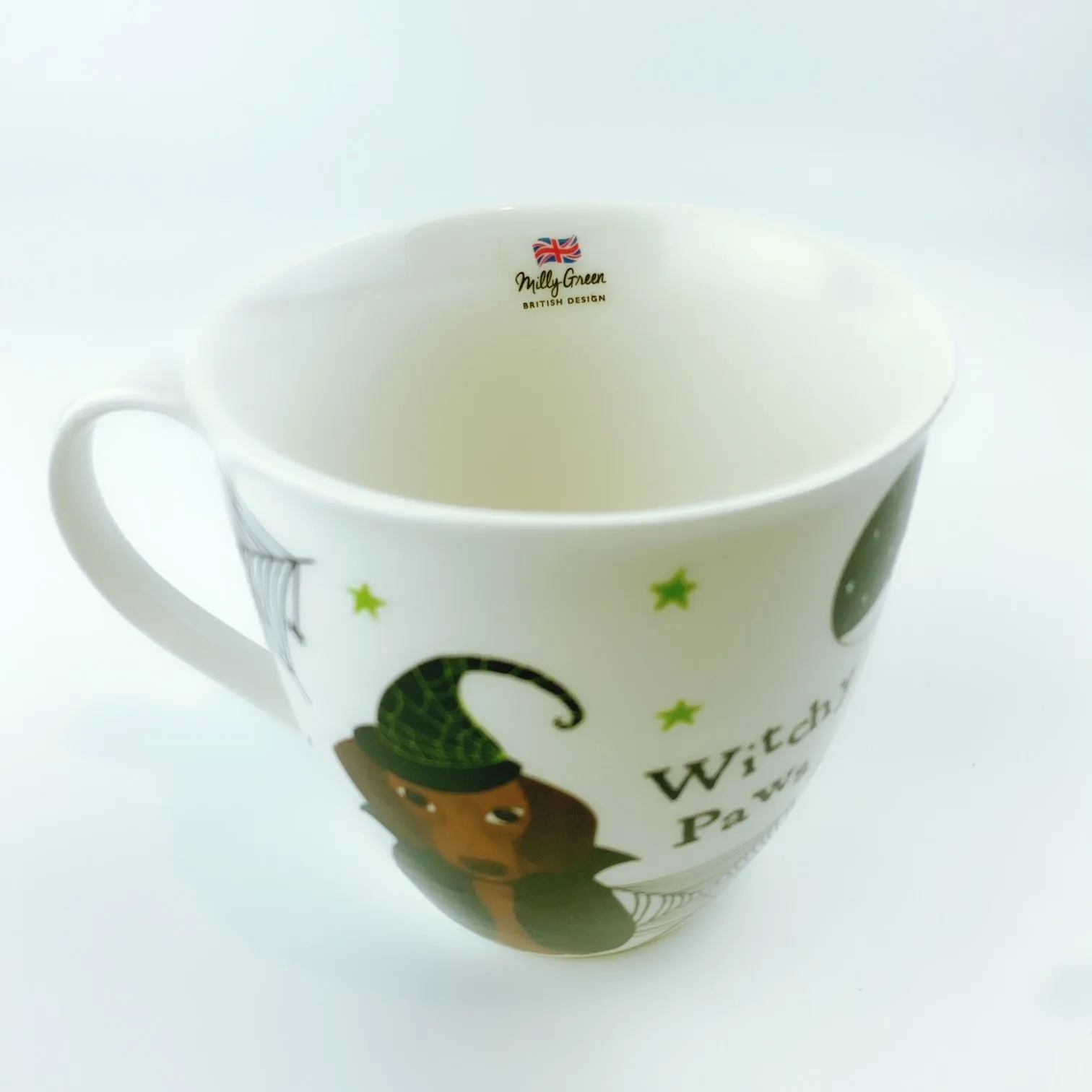 Charming Milly Green Halloween Witchy Paws Dachshund Coffee Mug & Cozy Sock Gift Set - Perfect for Dog Lovers