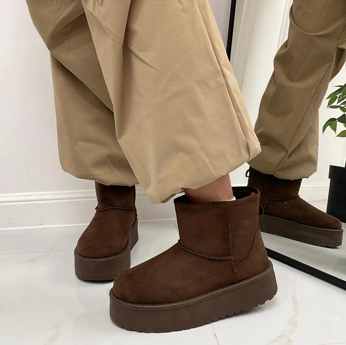 Noa - Stivaletto Eskimo Boots Gomma Alta Marrone