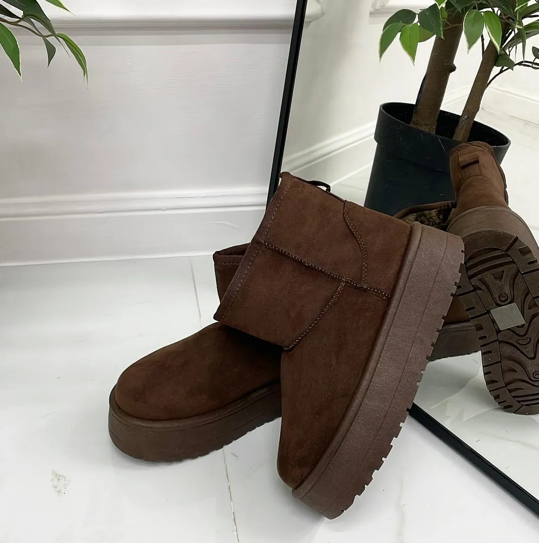 Noa - Stivaletto Eskimo Boots Gomma Alta Marrone