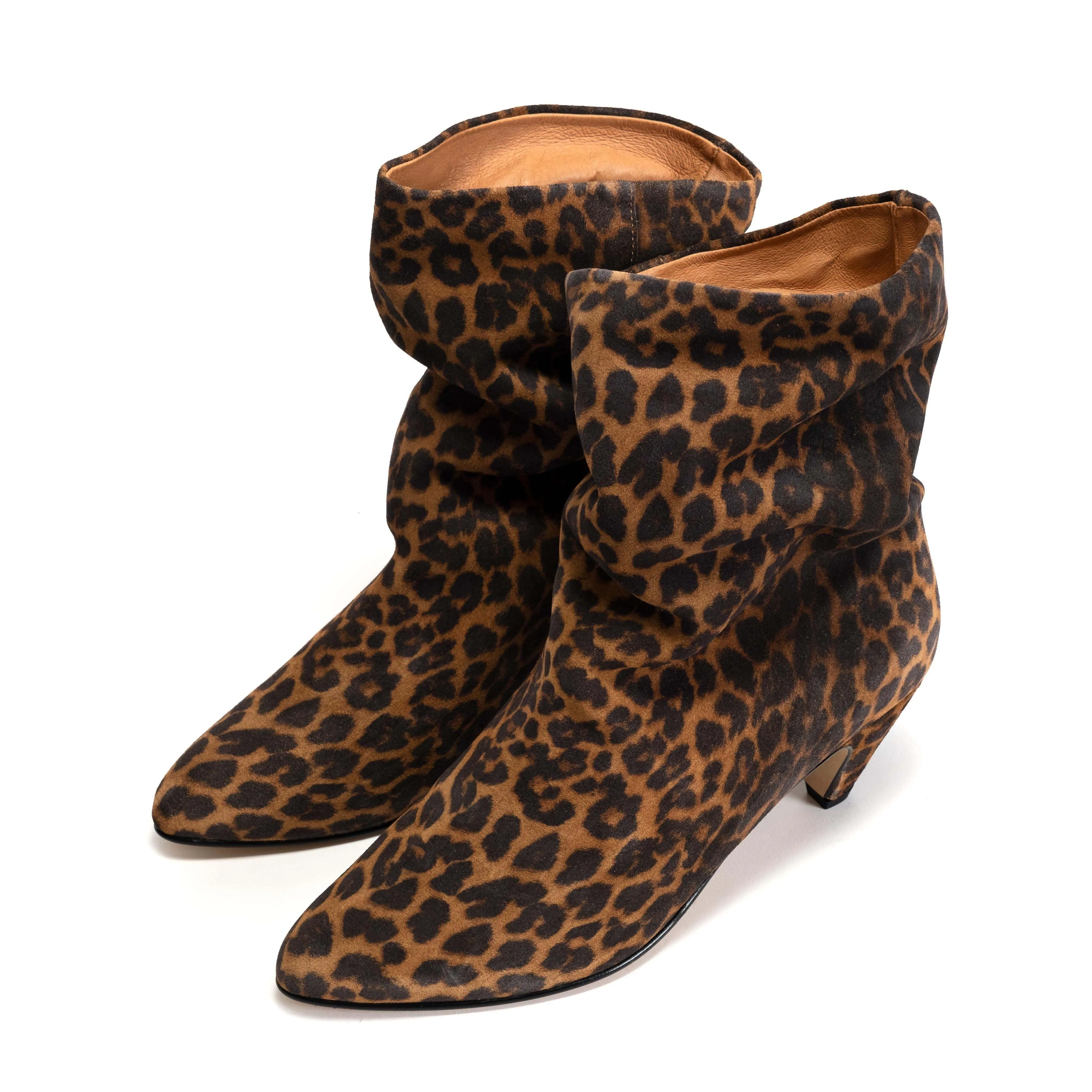 Vully 50 Stiletto Calf suede print Leopard
