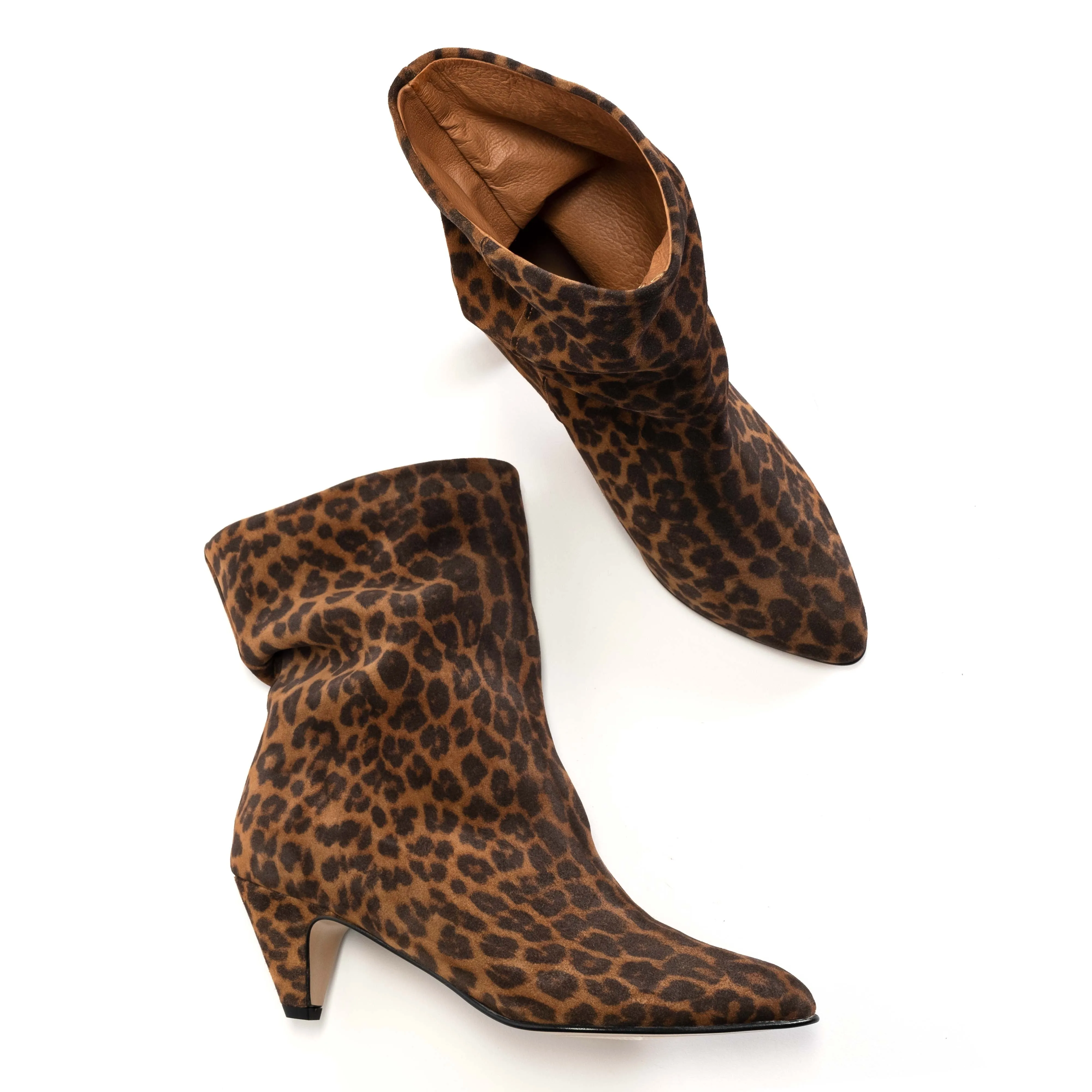 Vully 50 Stiletto Calf suede print Leopard